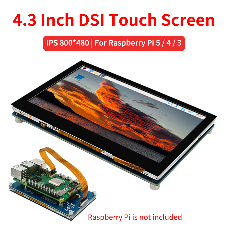 Pi 5 Case - Touch screen DSI da 4,3 pollici