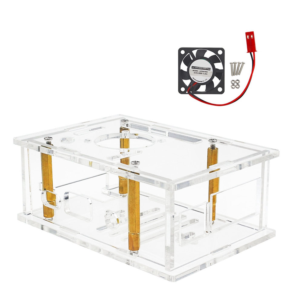Pi 4 Case - ABFN-Scatola in Acrilico con Ventola di