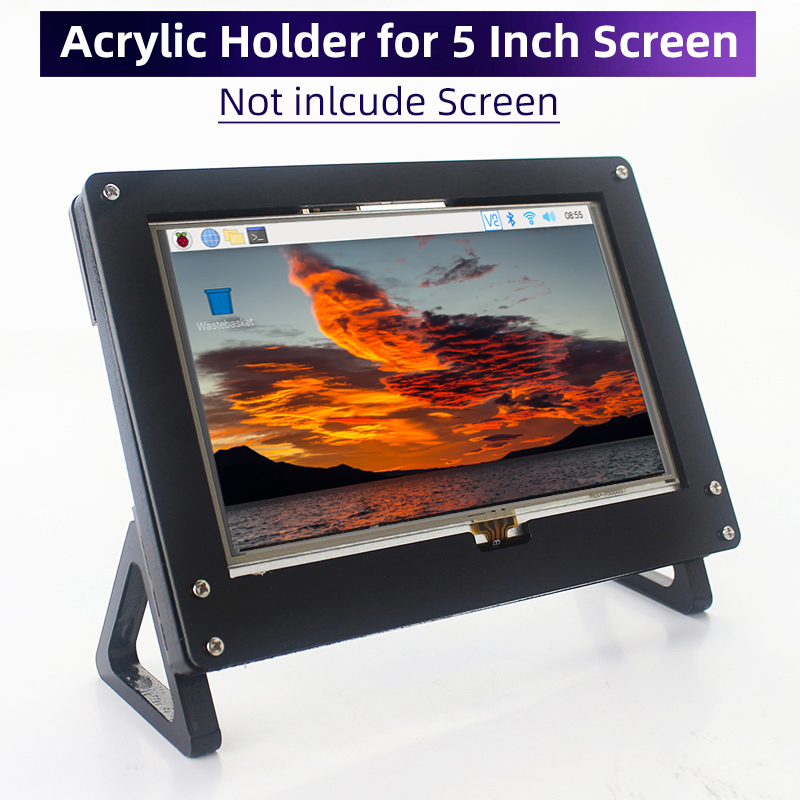 Pi 5 Case - Supporto in acrilico per schermo touchscreen