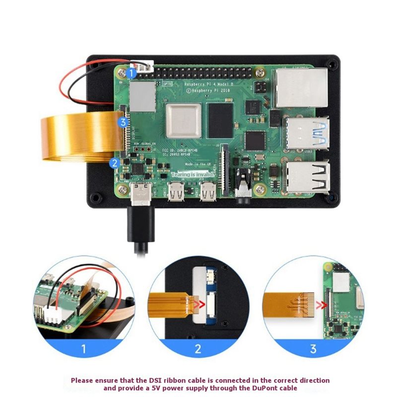Raspberry Pi 4 - FC-[IANC-AB01] Display LCD DSI da 4
