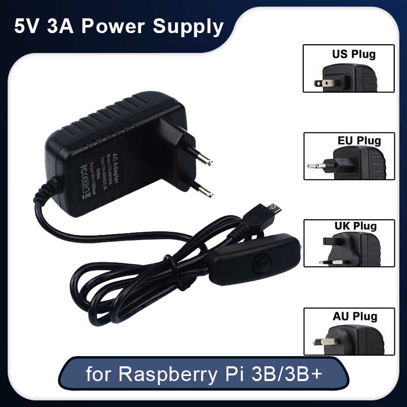 5V 3A Raspberry Pi 3 Modello B - Pi Power Supply recensione e prezzo