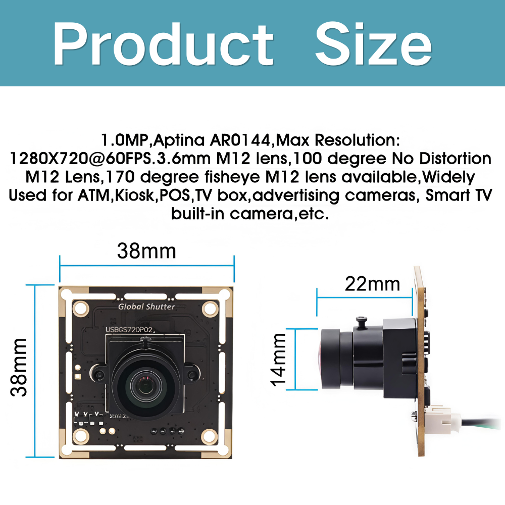 Webcam ELP Global Shutter USB  - Raspberry Pi Global Shutter Camera Imx296 recensione e prezzo